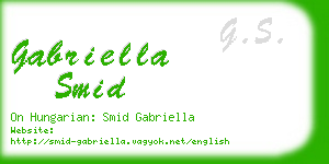 gabriella smid business card